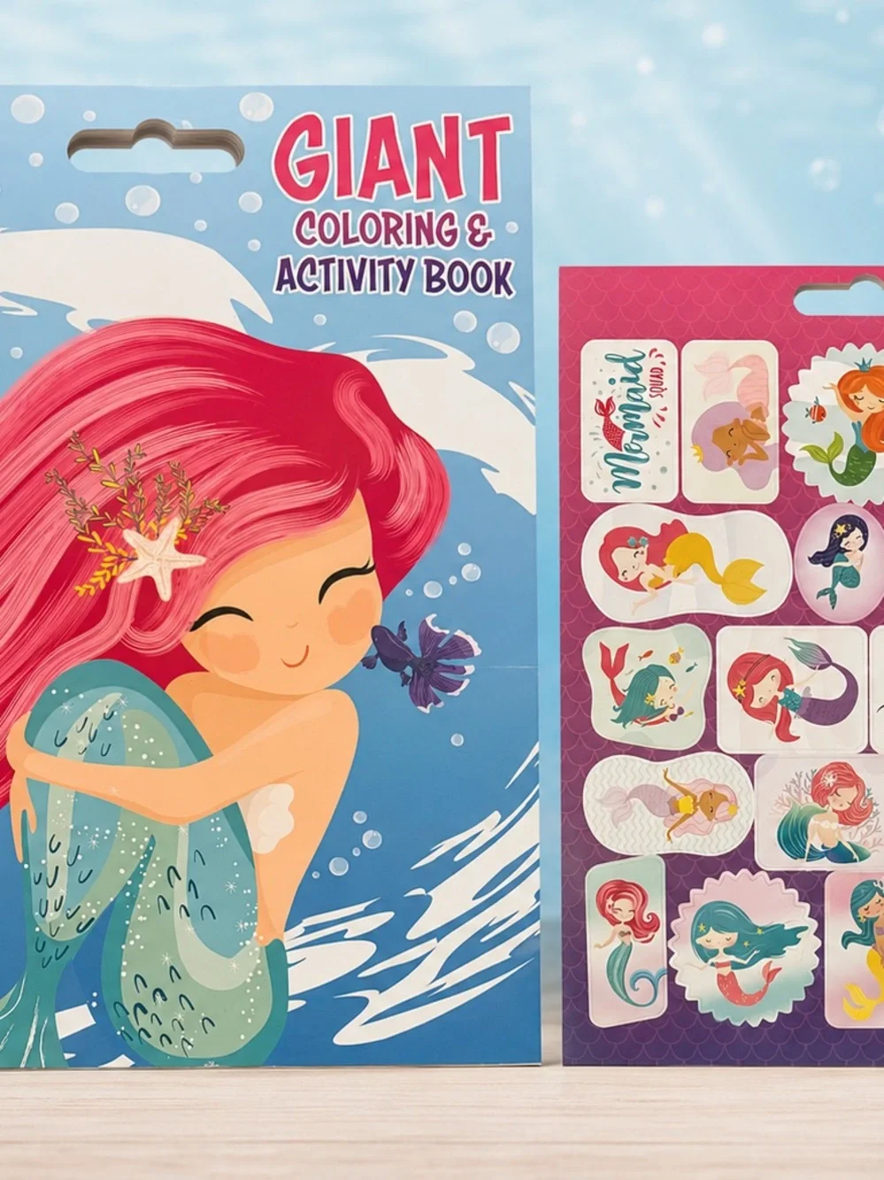 Giant Mermaid Coloring & Activity Book, includes 24 large stickers
